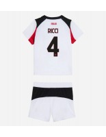 AC Milan Samuele Ricci #4 Vieraspaita Lasten 2025-26 Lyhythihainen (+ shortsit)